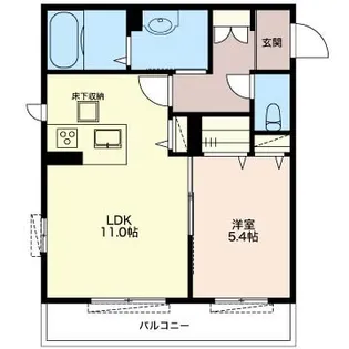 ヴェルミオン シェル【1階】の間取り