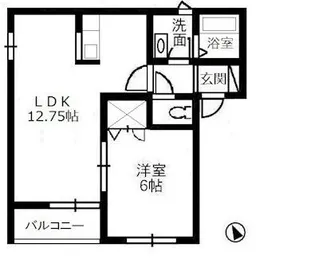 フルール上成B【2階】の間取り