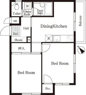 サンライズ神楽坂【2階】の間取り