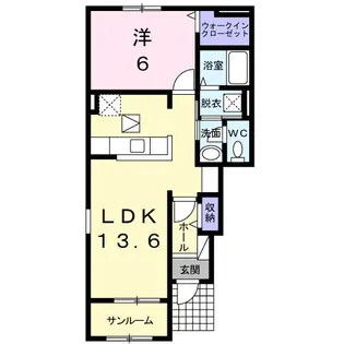 クローバー C【1階】の間取り
