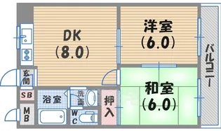 ウインドフォー松原【4階】の間取り