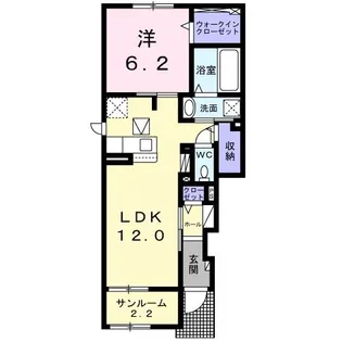 ハレレア・マハロ【1階】の間取り