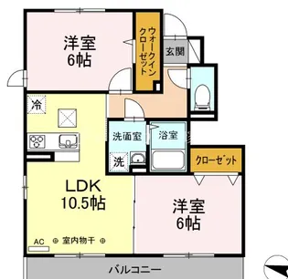 セレスティンワール A棟【1階】の間取り