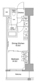 ザ・パークハビオ滝野川【13階】の間取り