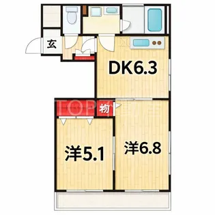 アートビルズ六番館【1階】の間取り