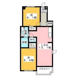 アンジェロ F3【1階】の間取り