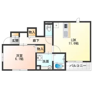 レユシール【1階】の間取り