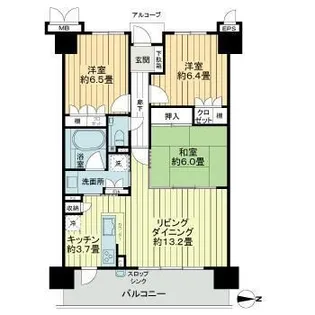 サーパスシティ大江イーストスクエア【4階】の間取り