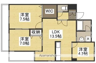 ラ・クール庭瀬【2階】の間取り