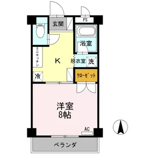大安寺マンション【3階】の間取り