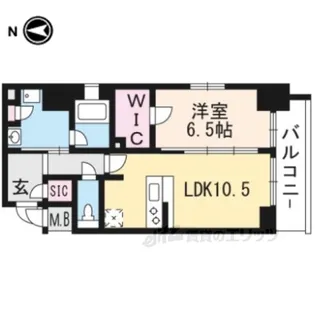 ベラジオ雅び京都西院【7階】の間取り