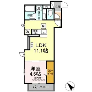 D Bless鶴見市場【1階】の間取り