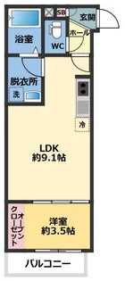 メゾン・ドゥ・アッシュ越谷【1階】の間取り