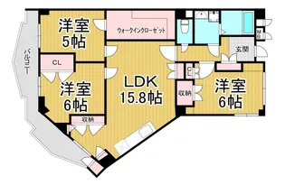ハイツ苦楽園 C棟【5階】の間取り