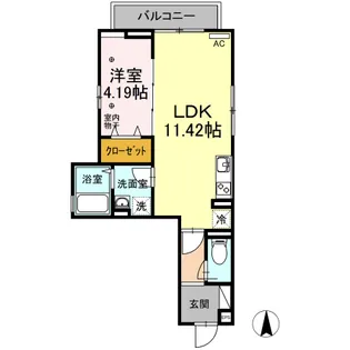 アンリジエール【3階】の間取り