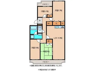 エトワール春日【1階】の間取り