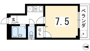 ハイムシモヤナギ【1階】の間取り