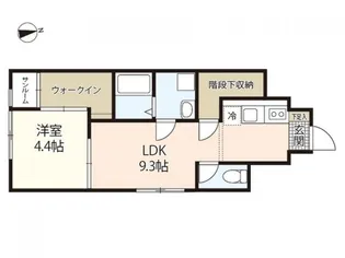グランディール大竹【1階】の間取り
