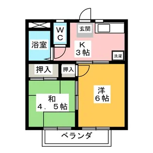 サンハイツC棟【2階】の間取り