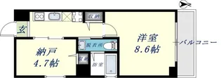 グランシアター高井田【4階】の間取り