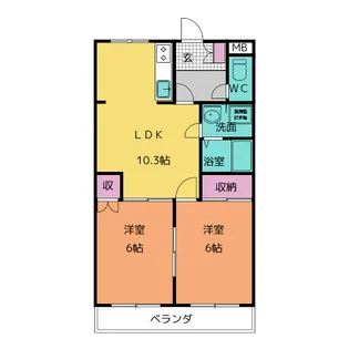 フォレスト赤池 A棟【2階】の間取り