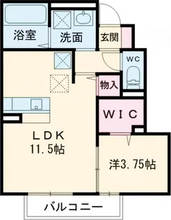 フローラ片倉【1階】の間取り