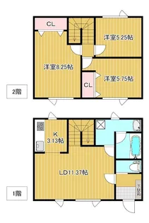 グランベール三住【1階】の間取り