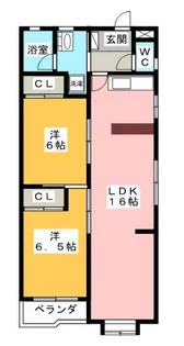 パークハイツ【2階】の間取り