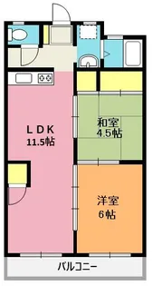 サンハイム鴨川【3階】の間取り