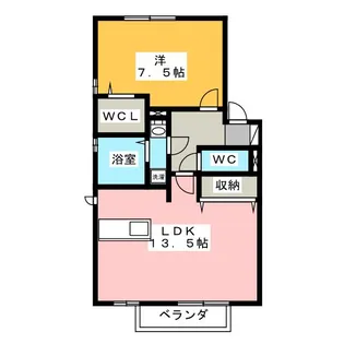リビングタウン下奈良 B【2階】の間取り