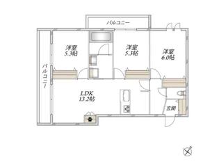 【ヘーベルメゾン】(仮称)戸田市美女木メゾン【2階】の間取り