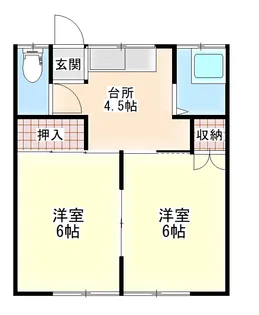 コーポかわむら【2階】の間取り