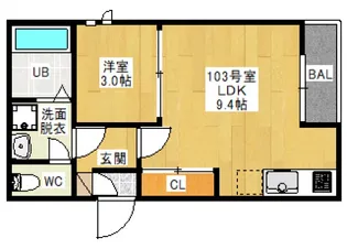 GRANDTIC 下中野【1階】の間取り