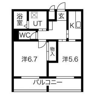 メゾンドール永塚【2階】の間取り