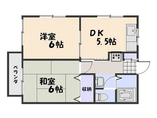 ヒルサイドヴィラ【2階】の間取り