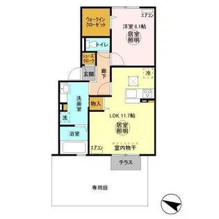 ヴァリブラン【1階】の間取り