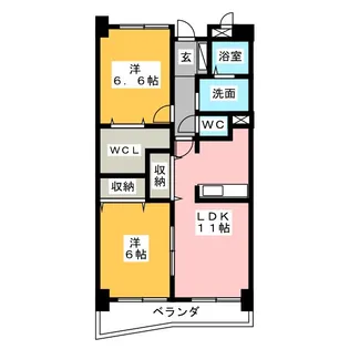 グランディール【4階】の間取り