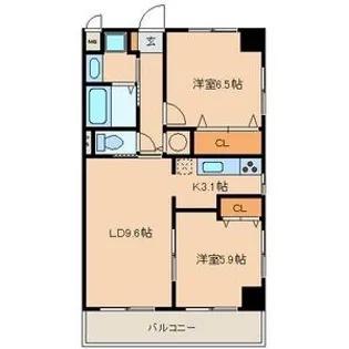 パテオはなの木【3階】の間取り