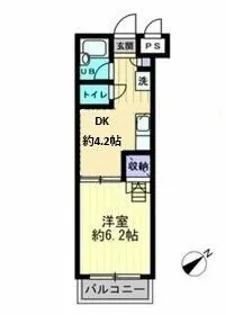 グロースハイツ【1階】の間取り