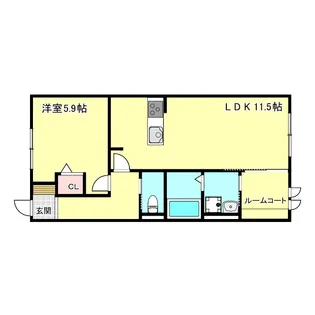 仮称)姫路市飯田アパート【1階】の間取り
