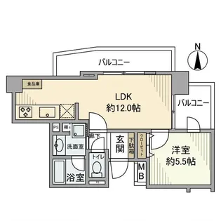 イニシア高砂【3階】の間取り