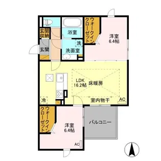 パルティール【1階】の間取り