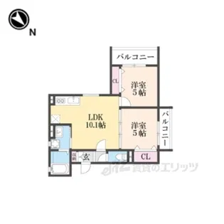 ピレーネ中野本町【2階】の間取り