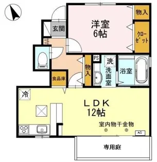 ユウハイツG【1階】の間取り