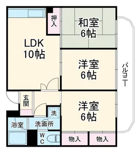 パークスII【3階】の間取り
