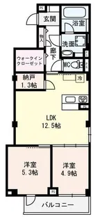 ルミナテラス上町台【2階】の間取り