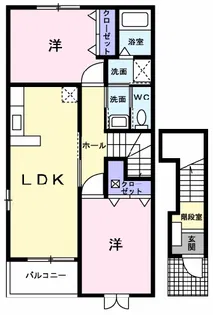コアみのり B【2階】の間取り