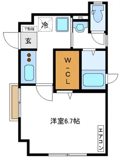 メゾンドミュー【1階】の間取り