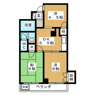 ハイツソレーユ【3階】の間取り
