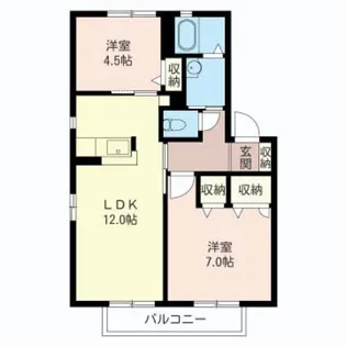 ShaMaison ラシーヌ A【2階】の間取り